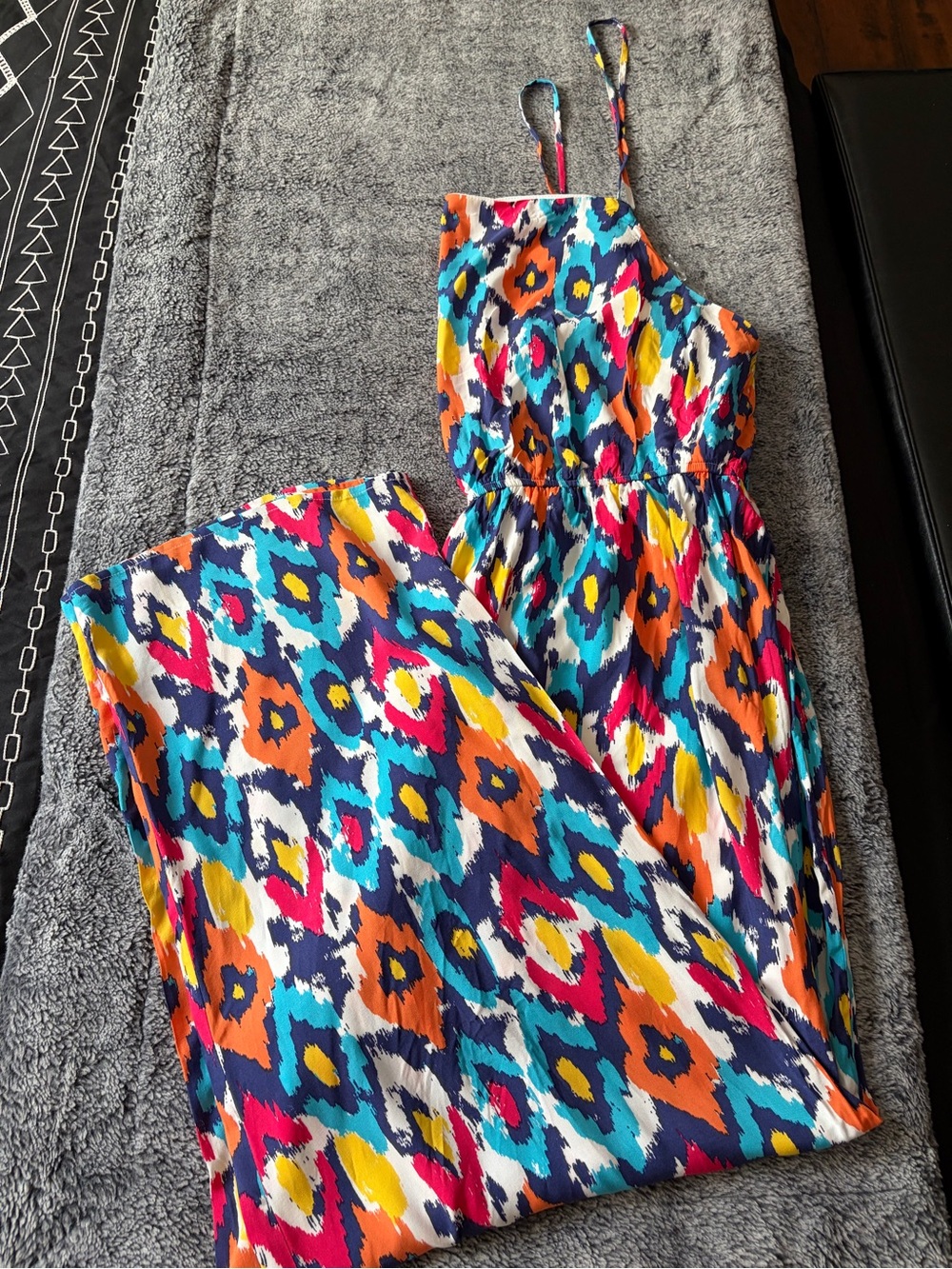 Bright Multi-Color Sleeveless Printed Jumpsuit